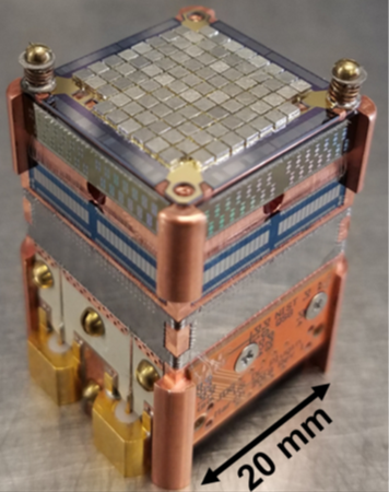 96-pixel gamma-ray microcalorimeter array