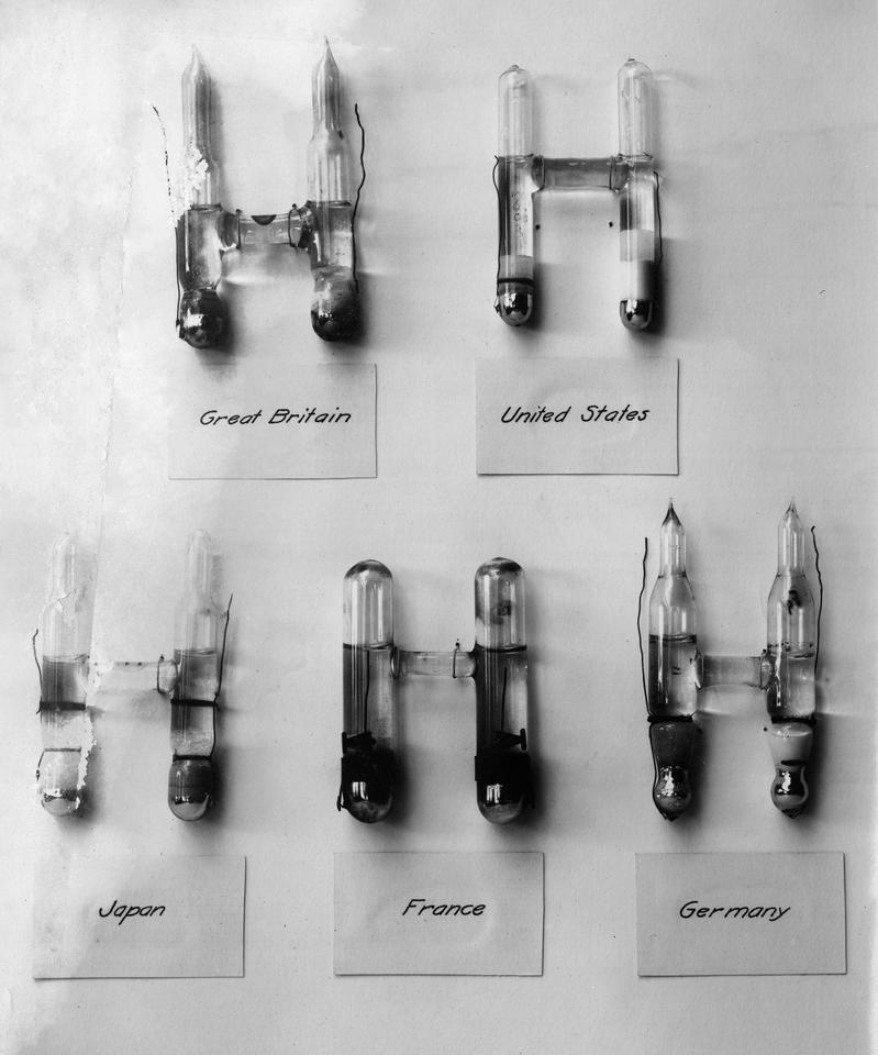 5 standard cells from Great Britain, U.S., Japan, France and Germany