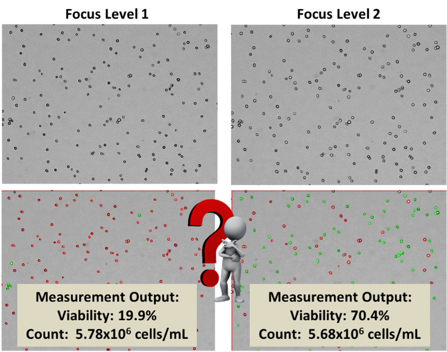 Example of semi-automated trypan blue dye exclusion-based cell viability 