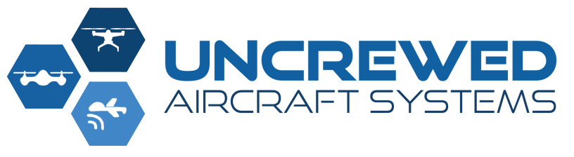 Three icons of drones and text reads "Uncrewed Aircraft Systems"