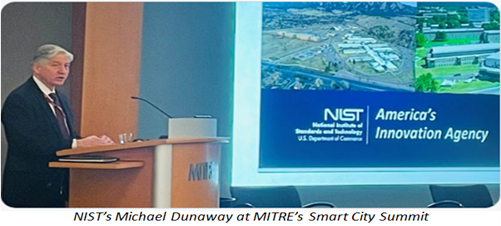 NIST's GCTC Lead Presents Smart City Goals at MITRE Summit, Gets Media Attention