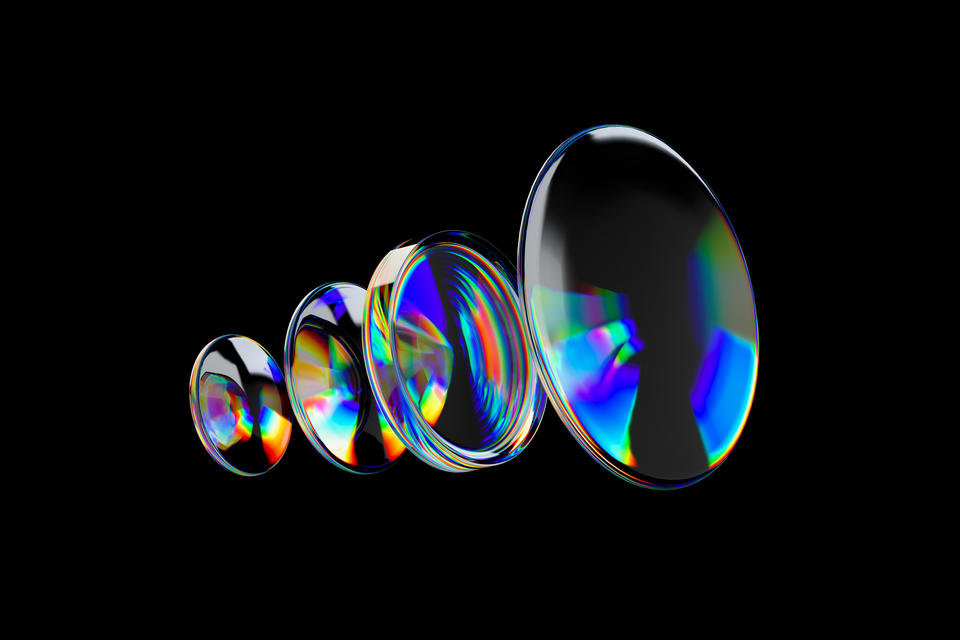 Image depicting clear bubbles in a row