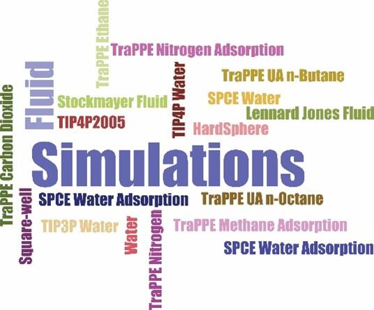 Wordcloud illustration featuring the word “simulations”.