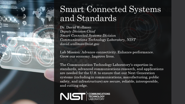 NIST Leader Presents on Smart Connected Systems Research and Standards