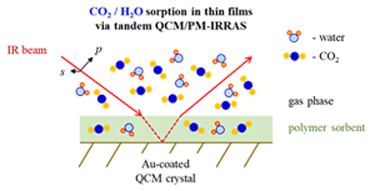 Schematic of tandem QCM and PM-IRRAS measurement