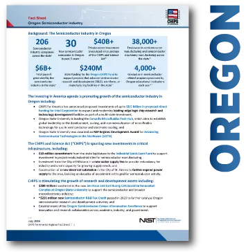 snippet of oregon fact sheet page 1