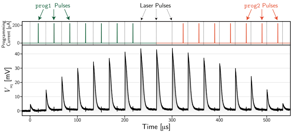 single-photon synaptic response graph