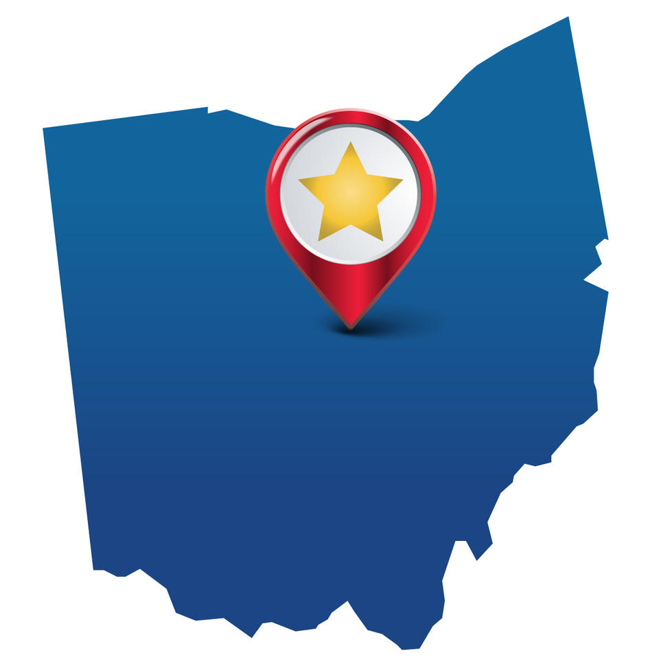 Ohio state with star