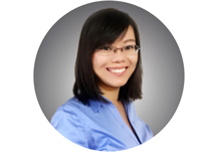 professional headshot of Ran Tao, a person with long black hair and glasses, smiling