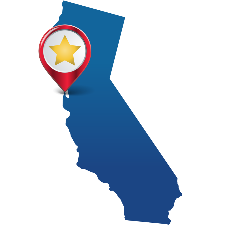 PMT state star graphic of San Francisco, CA (West Oakland)
