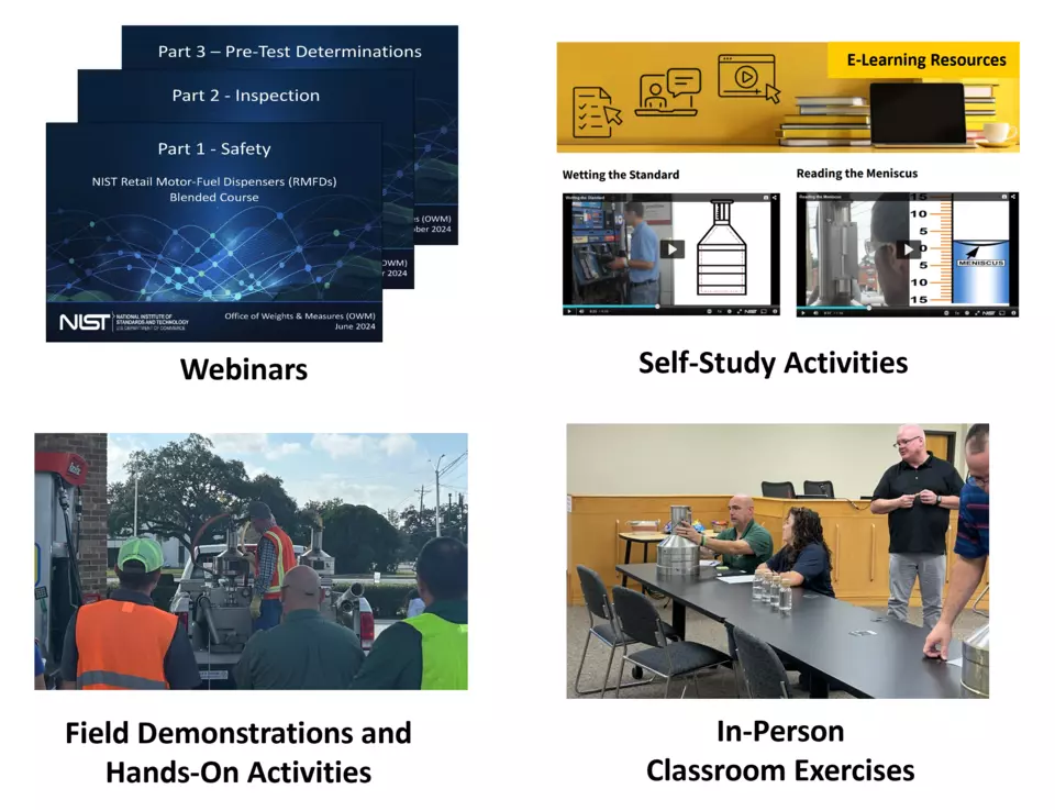 Photos of a blend of instructional formats