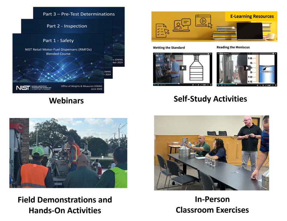 Photos of a blend of instructional formats