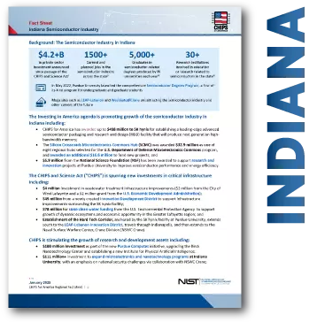 Fact Sheet thumbnail image for Indiana Semiconductor Industry