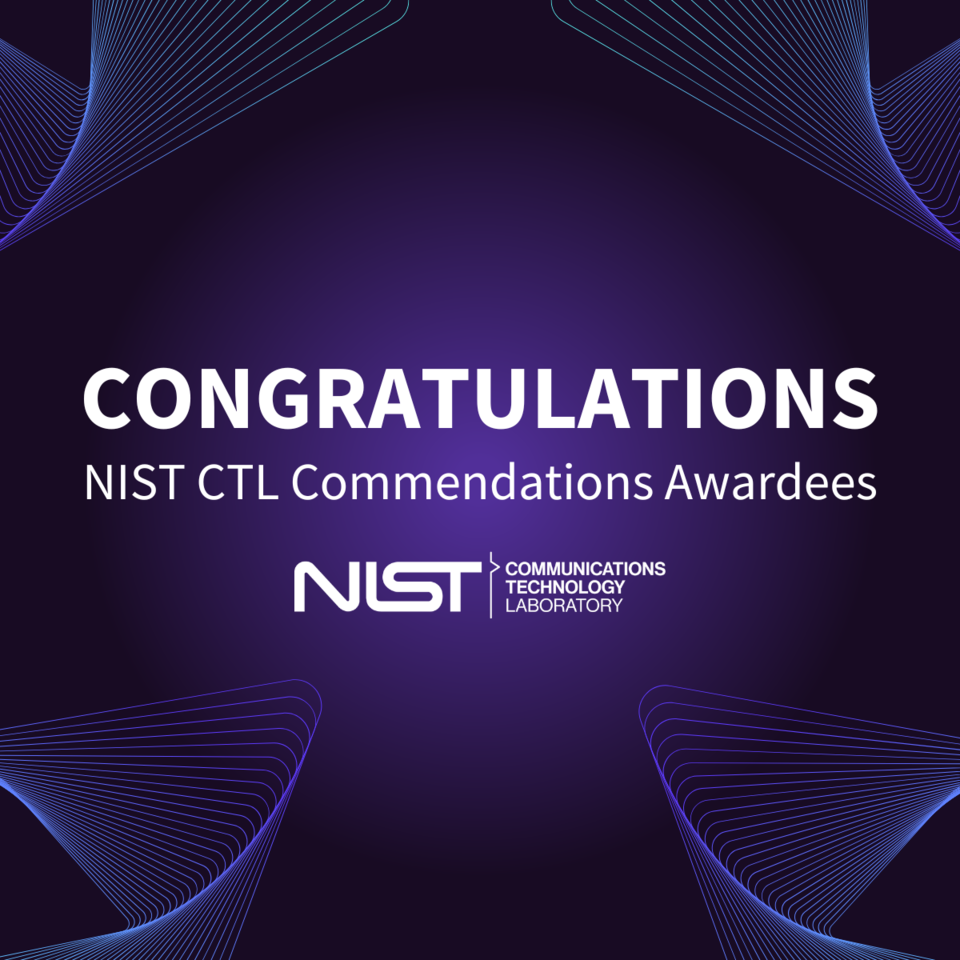 Congratulations to NIST CTL Commendations Awardees on a stylized purple background
