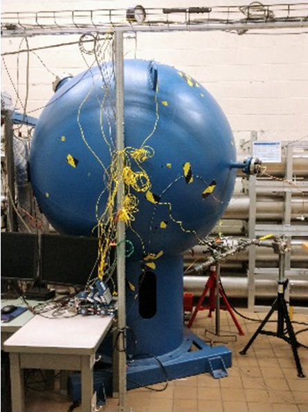 1800-liter spherical vessel