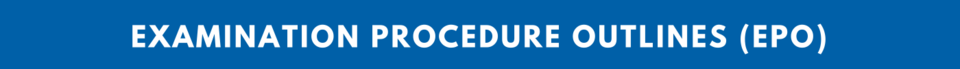Examination Procedure Outlines Section Banner