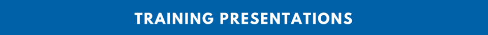 Training Presentations Section Banner