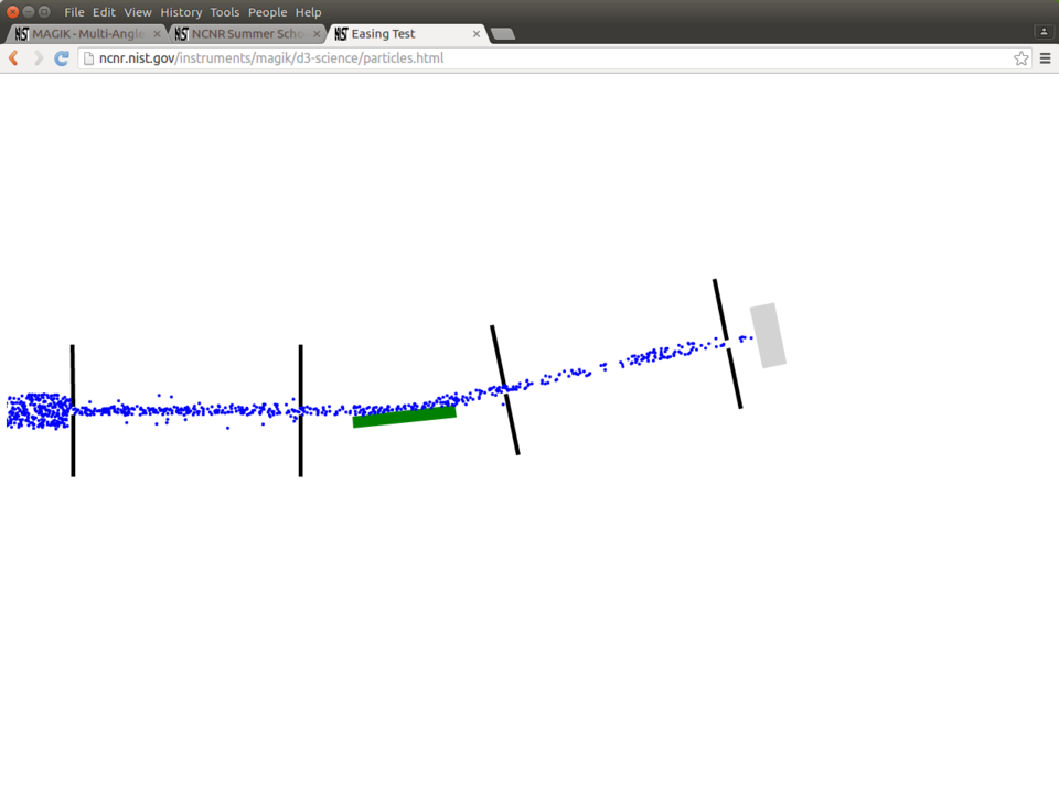 Reflectometer alignment simulator screenshot