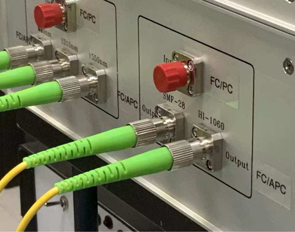 Commercial Fiber Optic FC-Style Connector (does not depict the invention).