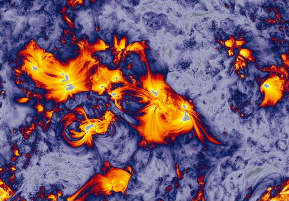 Heat map of solar radiation