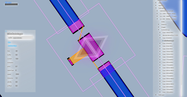 Figure 6. Input gds file is “sliced”