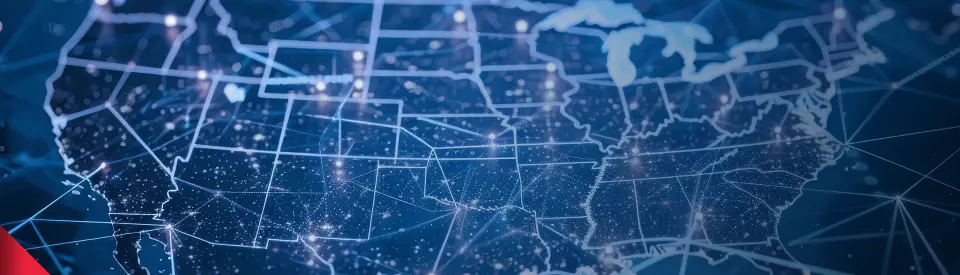 usa map with clusters of lights across the states