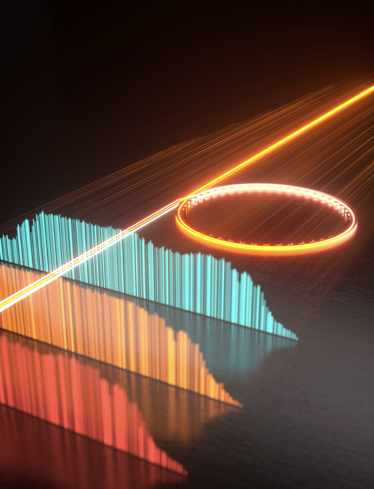 An electro-optic frequency comb is spectrally translated via nanophotonics.