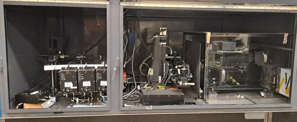 The optical focusing elements in the detector section of the VisSCF