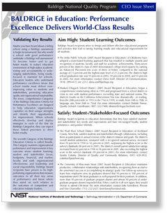 Performance Excellence Delivers World-Class Results Education
