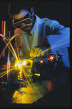 lasers measure response speed