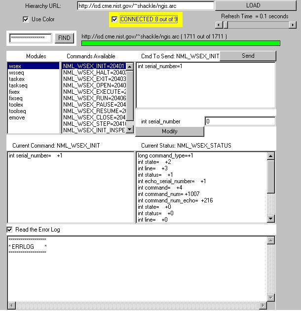 Top Part of Diagnostics Tool Applet