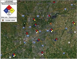 Map of Indianopolis and tower cites