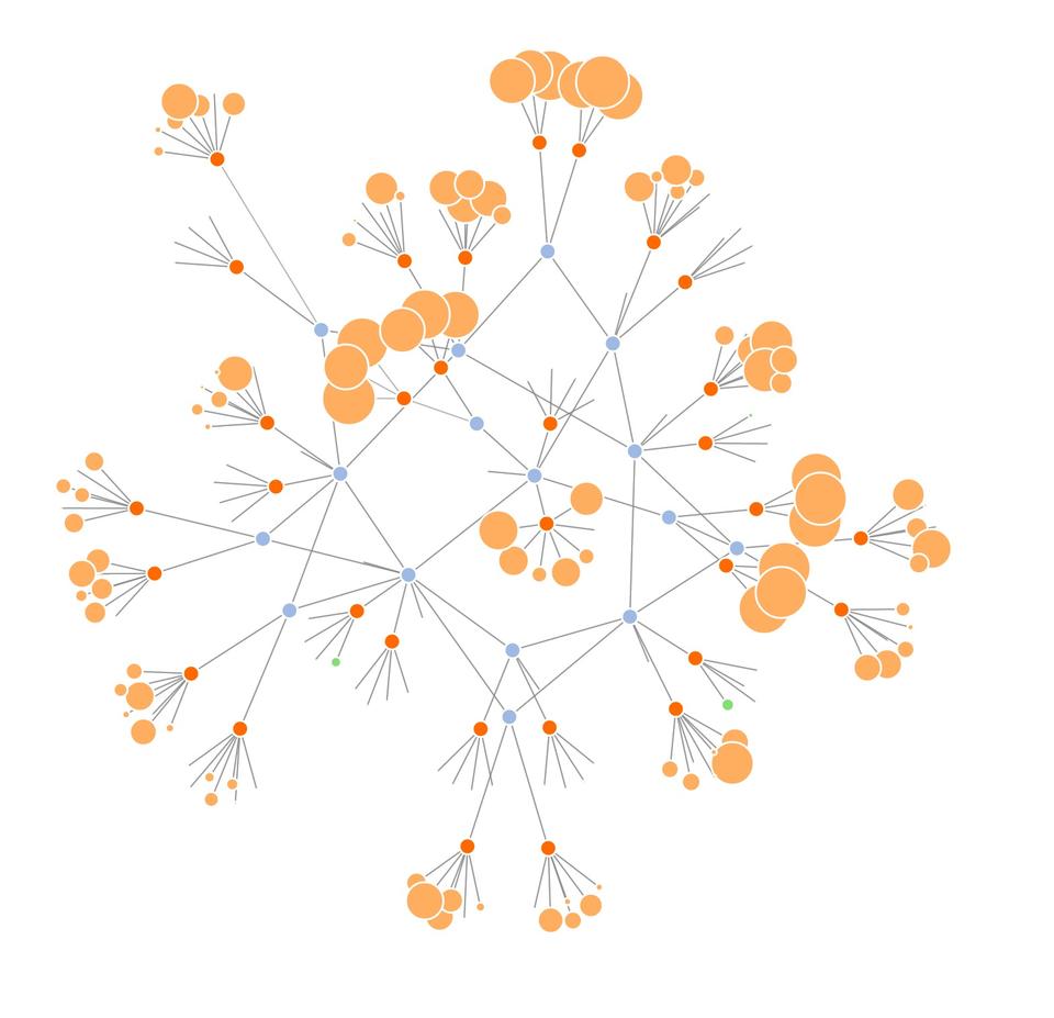 Topological and bar graph visualization of cloud simulation data