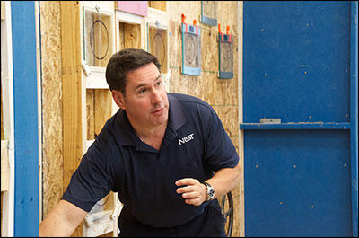 Adam Jacoff, NIST engineer, in the Robot Tesst Facility