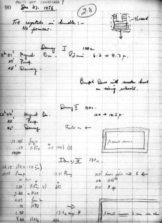 Ernest Ambler's laboratory notebook