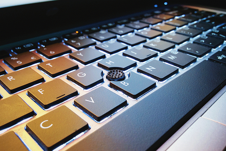 Close Up on Laptop Keyboard