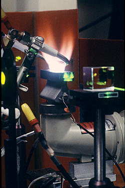 A laser-enhanced ionization setup from the 1970s