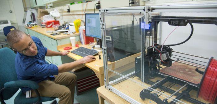 Jarred Heigel and his 3-D printer