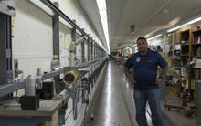 man standing in laboratory