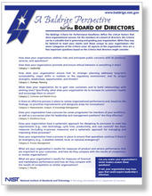 Cover image of "Baldrige for the Board of Directors" resource