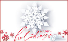 Snowflakes with Happy Holidays from the Baldrige Performance Excellence Program.