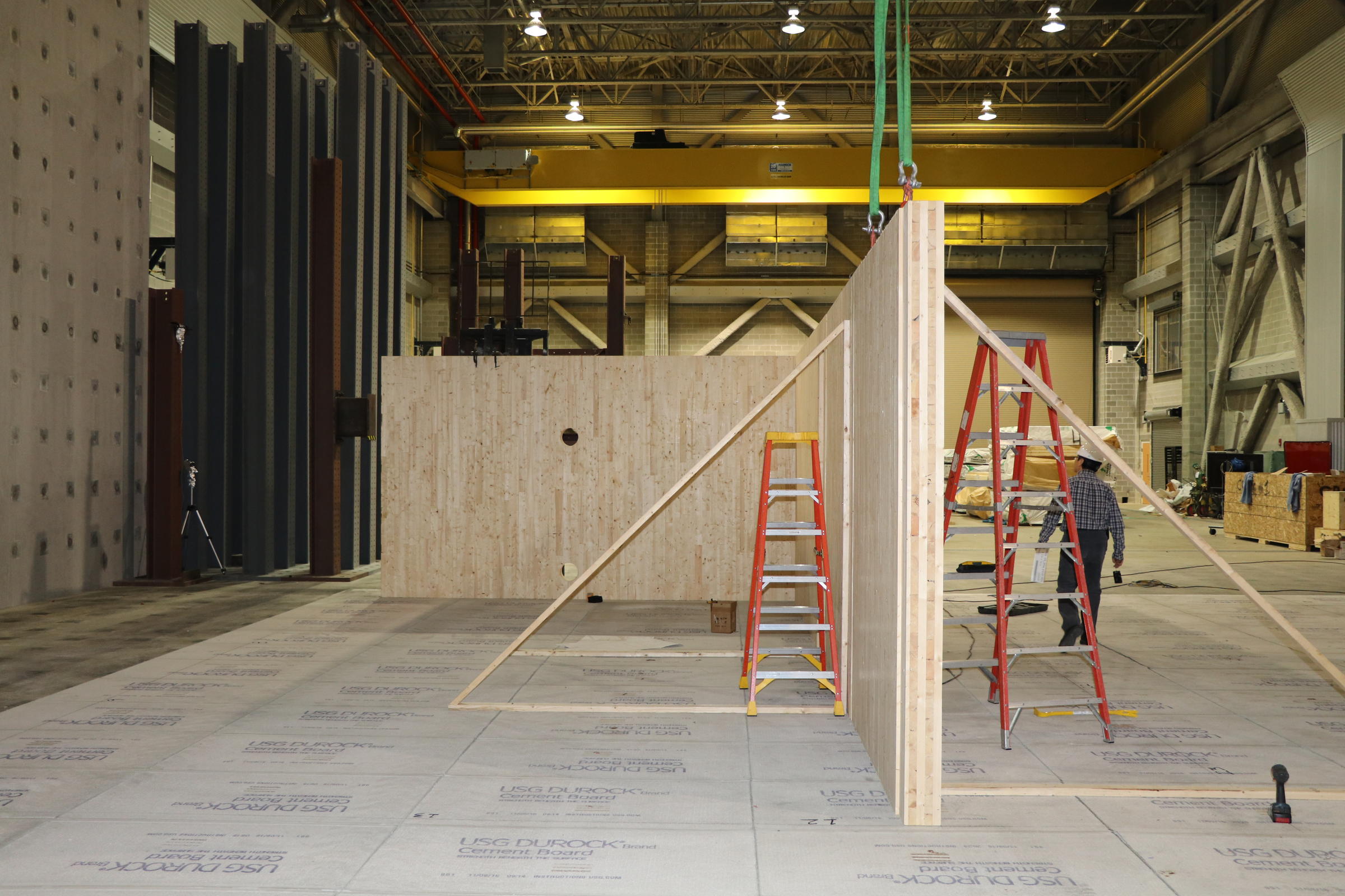 Cross-laminated timber test