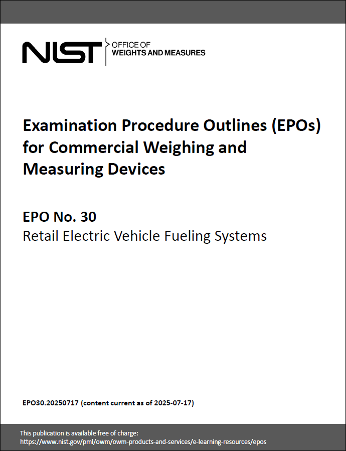 OWM Examination Procedure Outlines (EPOs) | NIST