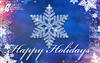 Happy Holidays from the Baldrige Performance Excellence Program with a snowflake background.