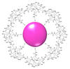 Sketch of a typical gold nanoparticle encased in dendrons.