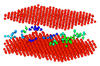 Between a polycrystalline material's grains (saffron layers) exist disorderly areas called grain boundaries