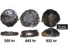 Optical micrographs of severe corrosion on steel alloy samples exposed to ethanol and acetic acid vapors