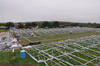 Overall view of the collapsed Dallas Cowboys practice facility after the fabric covering was removed.