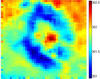 The NIST terahertz imaging system reveals slight temperature differences, as shown in this post-processed image.