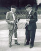 Lyman Briggs and Ossie Bluege, comptroller of the Washington Senators, at Griffith Stadium in 1959. 